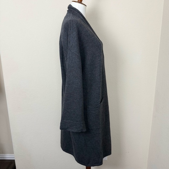 J.McLaughlin Marjorie Charcoal Gray Boiled Wool Cardigan - Picture 9 of 15